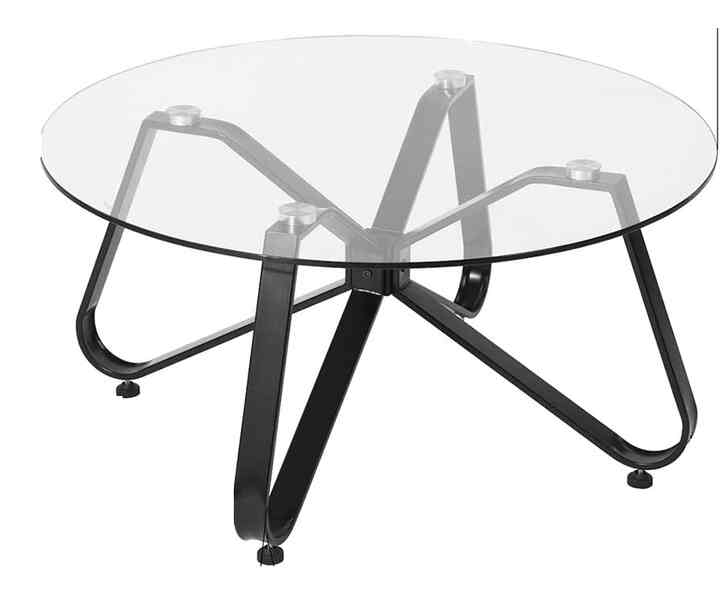 Round Tempered Glass Coffee Table