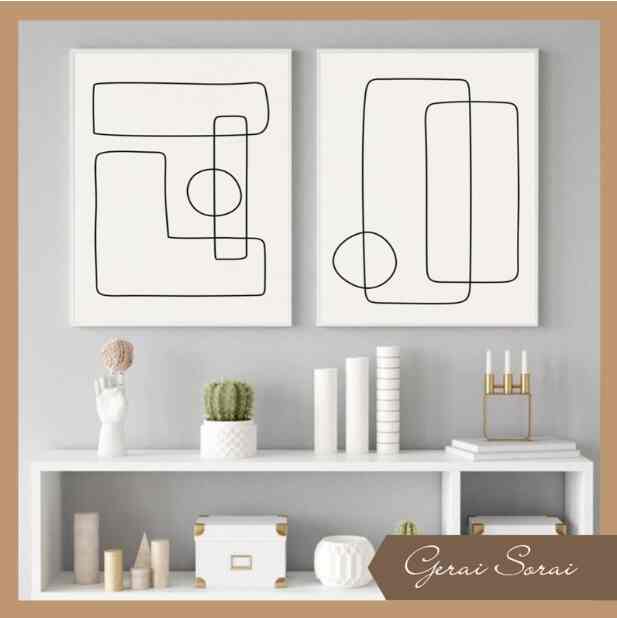 CREAMY LINE WALL DECOR