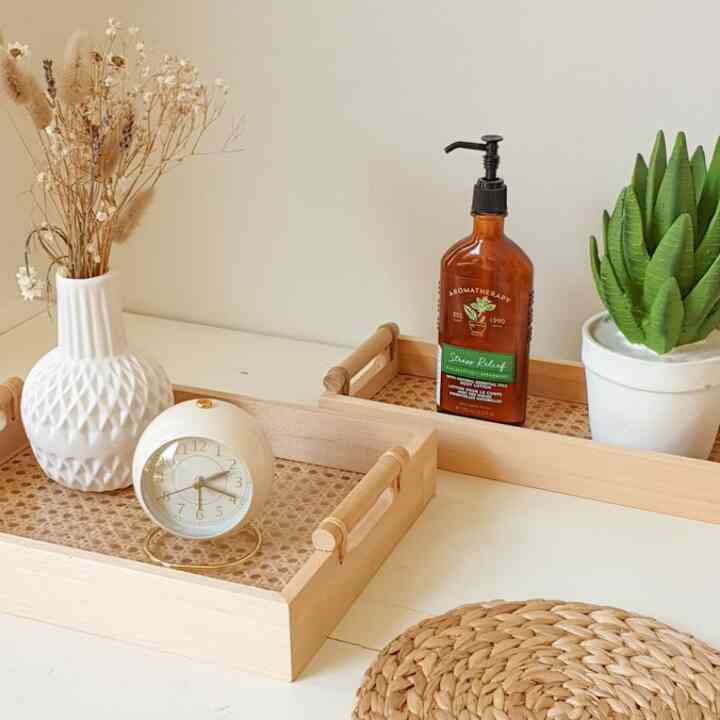 Aesthetic wooden rattan