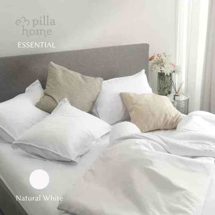 Set Seprei Polos Katun, Natural White