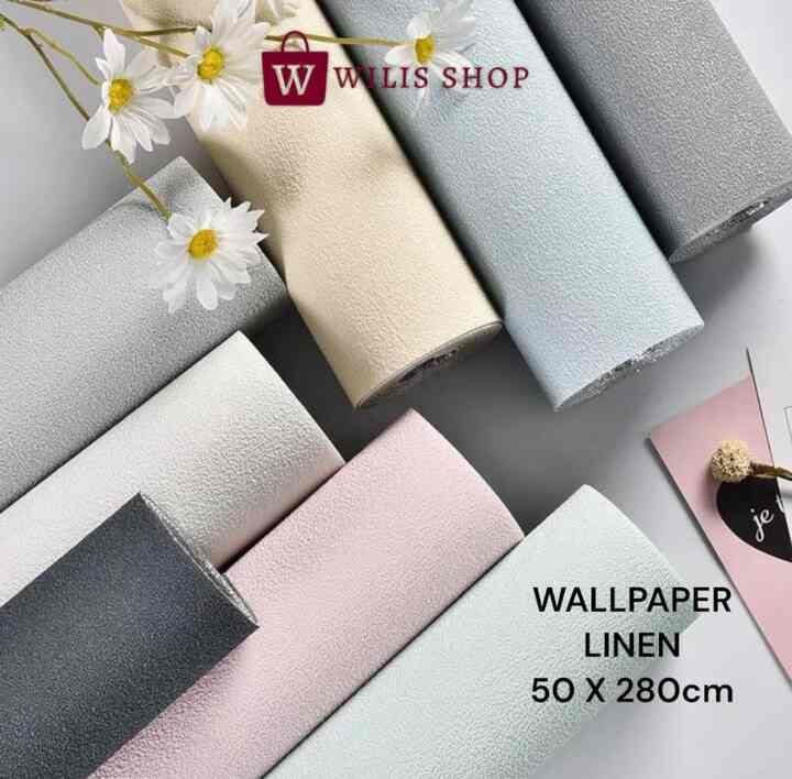 Wallpaper foam Linen Roll Wallpaper