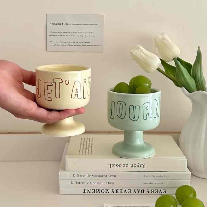 MI-SUN Aesthetic Korean Mug Glass / Cangkir