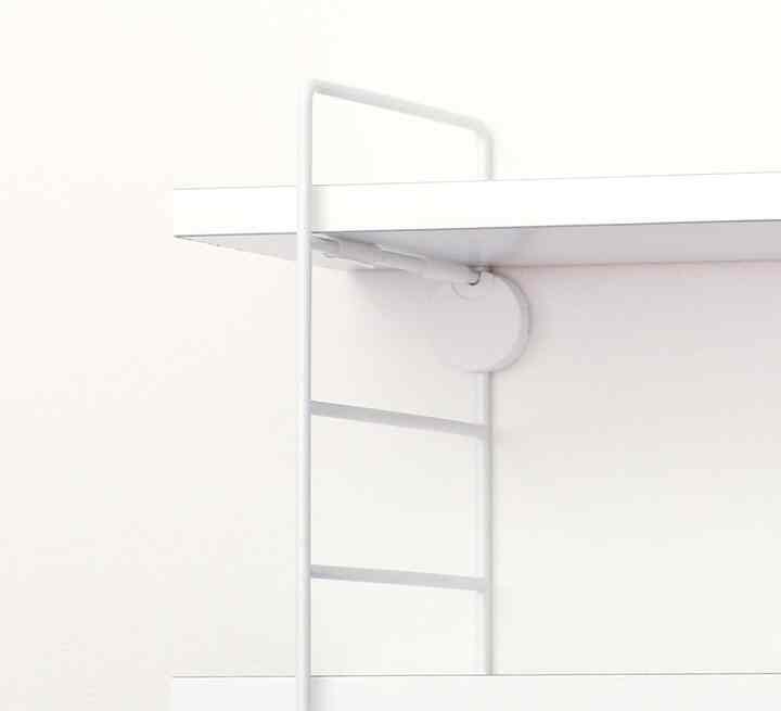 石膏ボード壁につけられる奥行15cm ワイヤーシェルフ