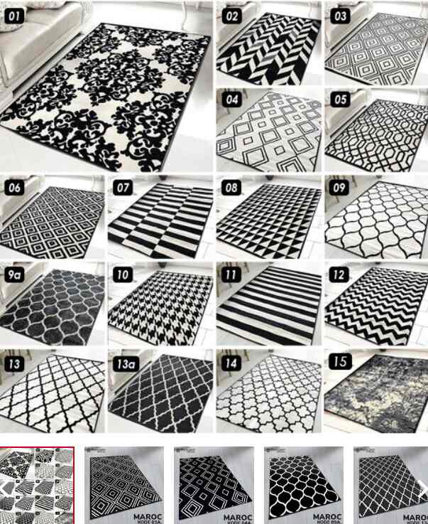 Karpet Lantai Maroc Black 210X310 - Full Motif Original Collections