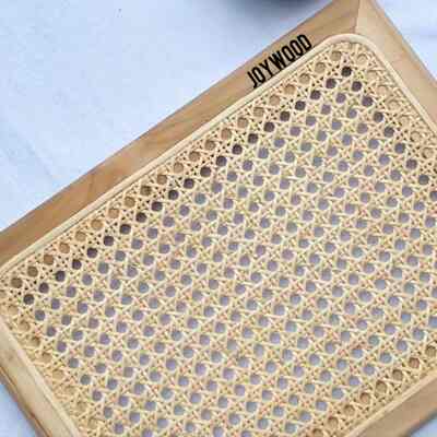 Nampan Tray Rotan Kayu Jati