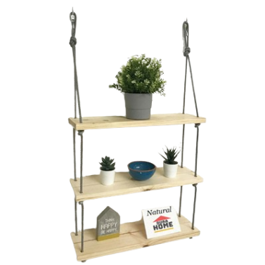 Rak dinding tali 3 susun