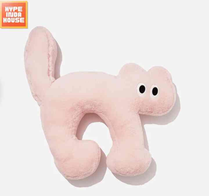 Black & Pink Cat Pillow