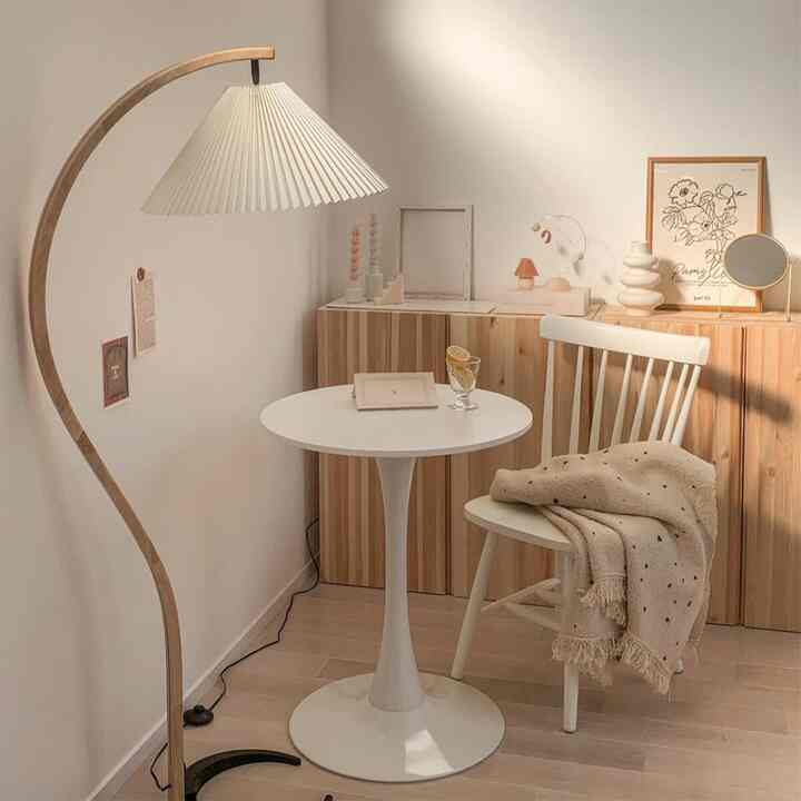 フロアライト アーチ状 プリーツシェード［5色］