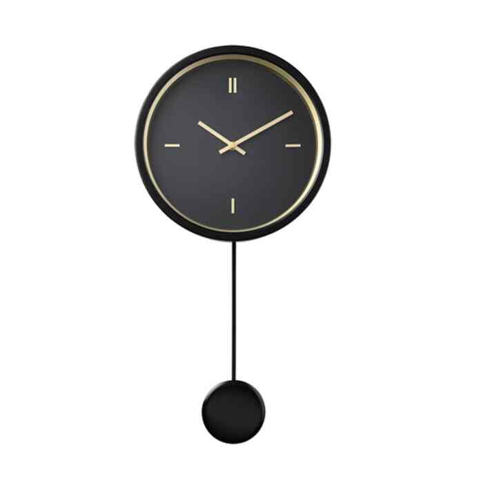 STURSK Jam dinding, hitam, 26 cm