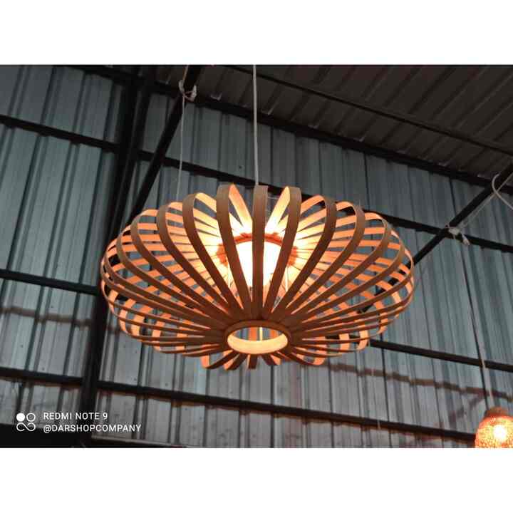 Kap Lampu Gantung Bunga Pipih