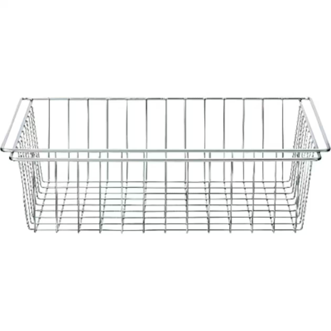 無印良品 ステンレスユニットシェルフ ワイド ワイヤーバスケット キッチンやバスルームで。無印良品「ステンレスワイヤーバスケット」の