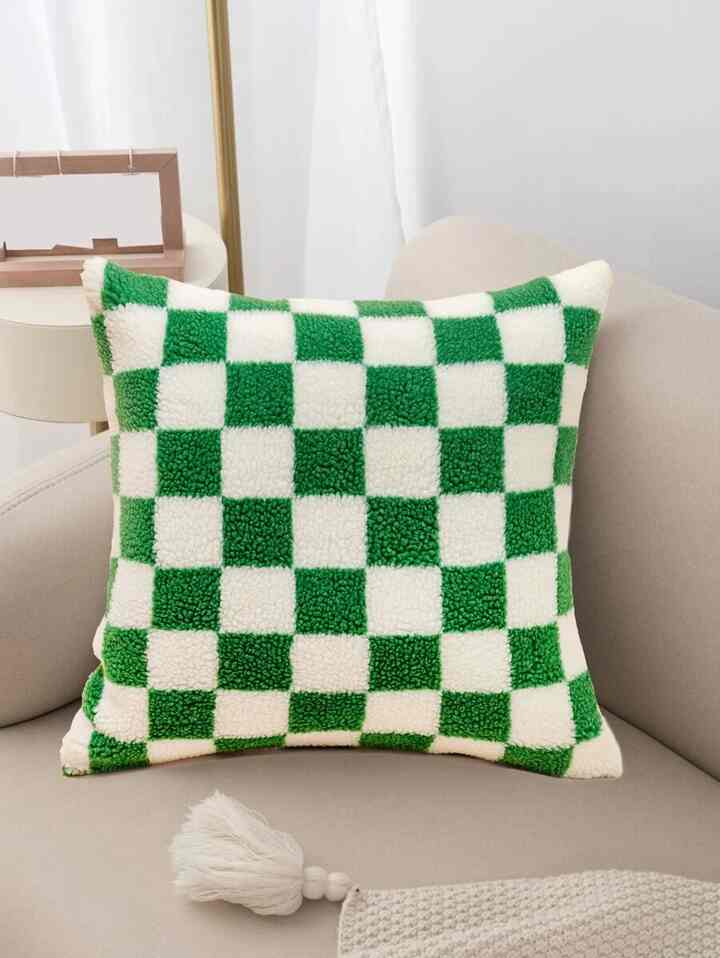 チェック柄 ふわふわ フィラーなしクッションカバー
