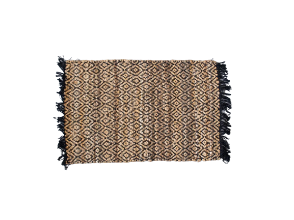 KAIRA jute rug black diamond