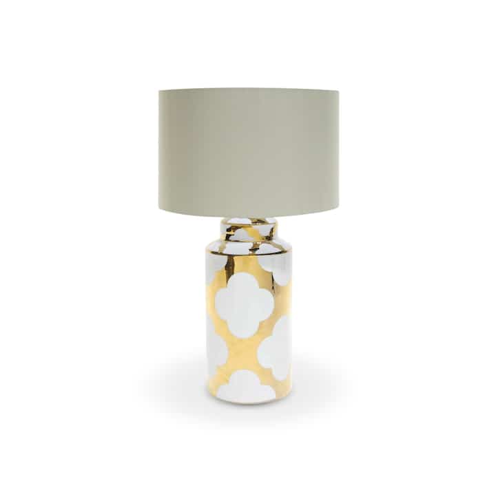 Vivere Table lamp Esha White Gold