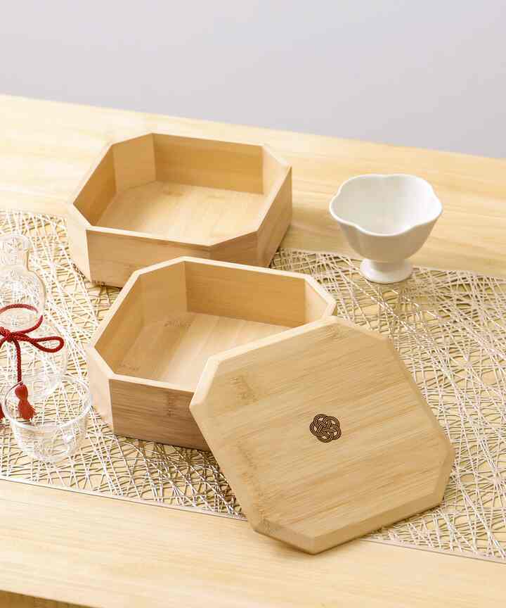 竹製お重2段/お正月