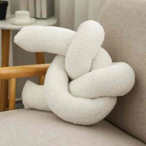 プレーン装飾枕  ノット デザイン クッション