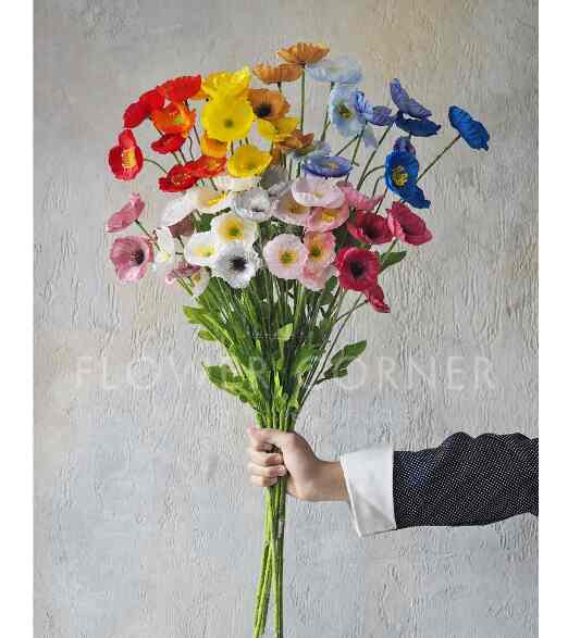 Bunga Artificial Poppy Dekorasi Affordable (B22123)