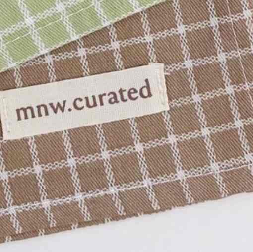 Plaid Cotton Napkin - Brown