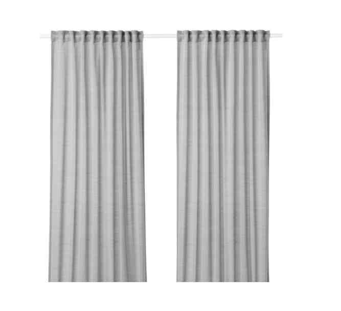 HILJA, Gorden, 1 pasang, abu-abu, 145x250 cm
