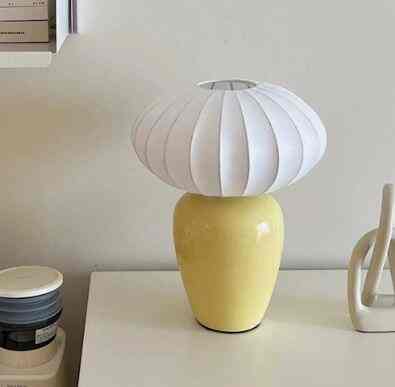 Nordic Bedroom Silk Bedside Lamp