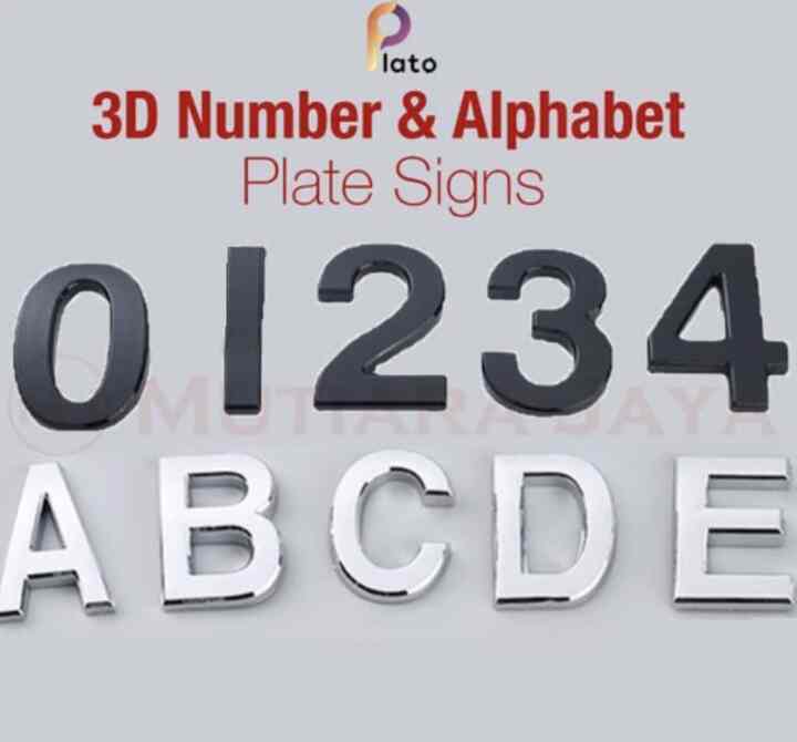 PLATO Angka Huruf Nomer Nomor Rumah Tempel