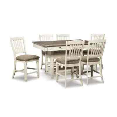 Ashley Bolanburg Set Meja Makan 6 Kursi - Krem