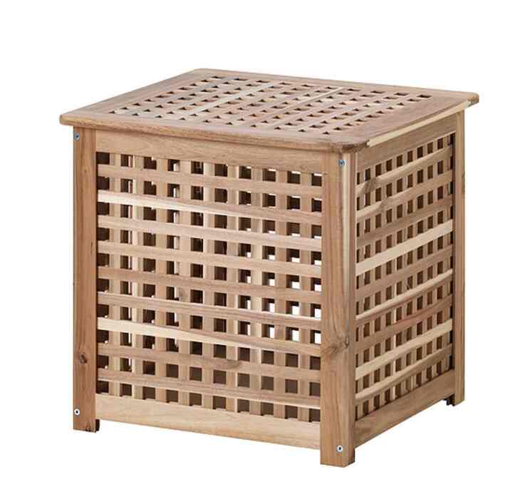 HOL, Meja samping, akasia, 50x50 cm