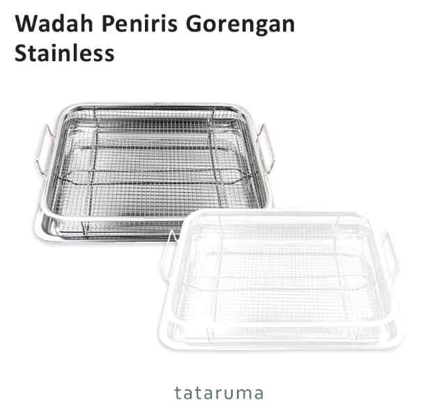 Kurisu - Wadah Peniris Minyak Gorengan Stainless