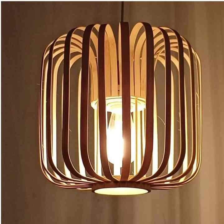 Kap Lampu Gantung Bambu