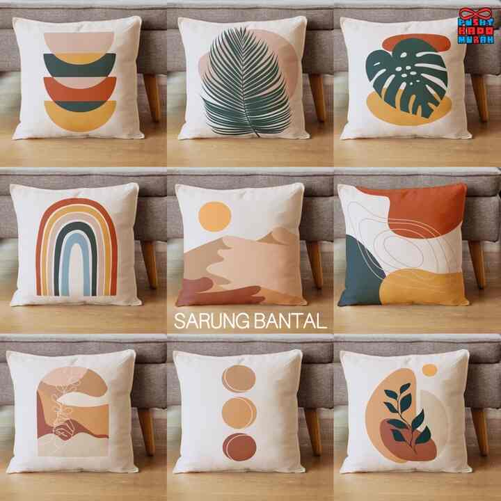 COVER SARUNG Bantal Sofa Print Boho 40x40 cm
