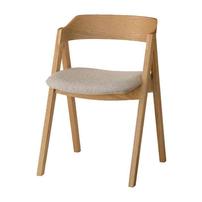 ELEMT(エレムト) チェア 木脚 ナチュラル［2色］