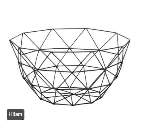 Tempat/Keranjang Buah Simple - Hitam, Kecil
