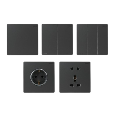 Saklar Listrik Matte Black