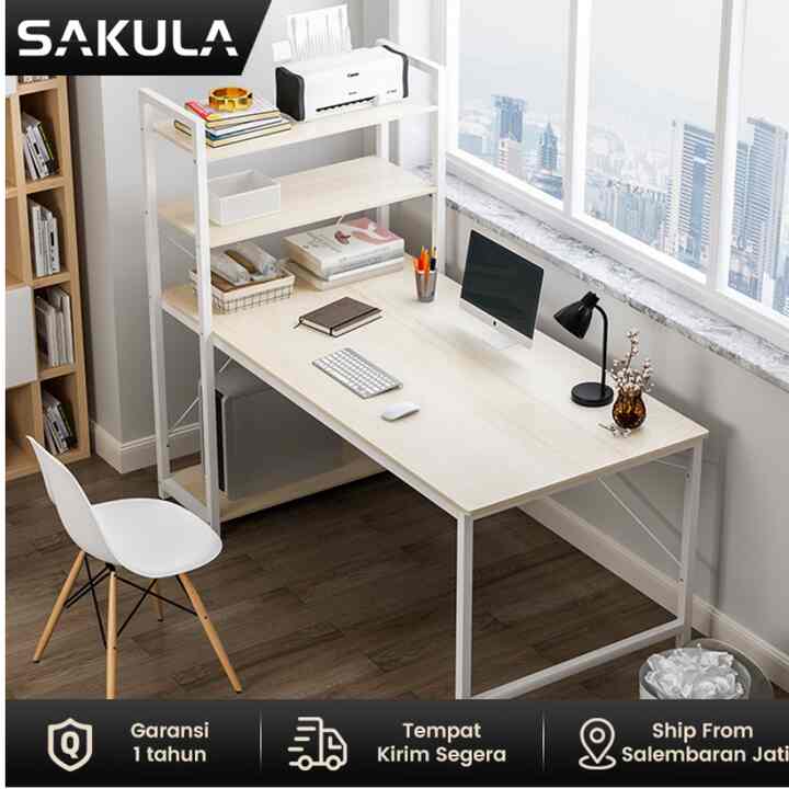 SAKULA - Meja Kerja Dengan Rak 100*42*110(H Table)