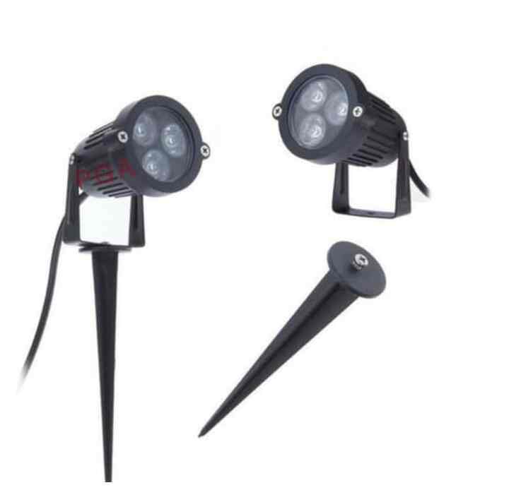Lampu Sorot Taman Tancap, 3 W /3 Mata