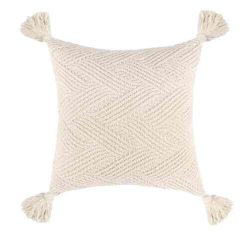 Knitted Pillow With Tassels