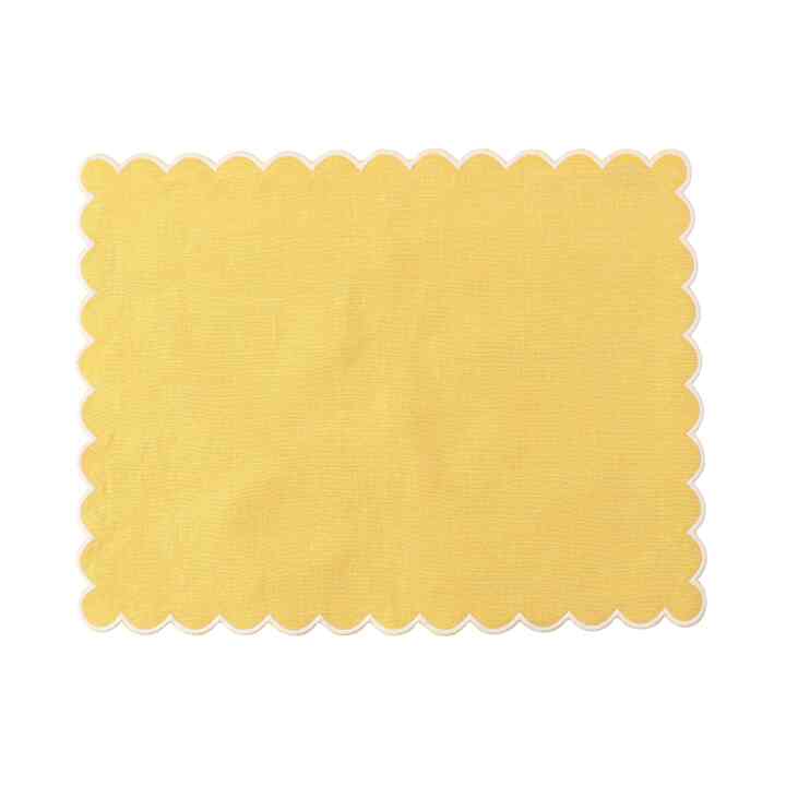 スカラップ エッジ ランチョンマット 【4colors】