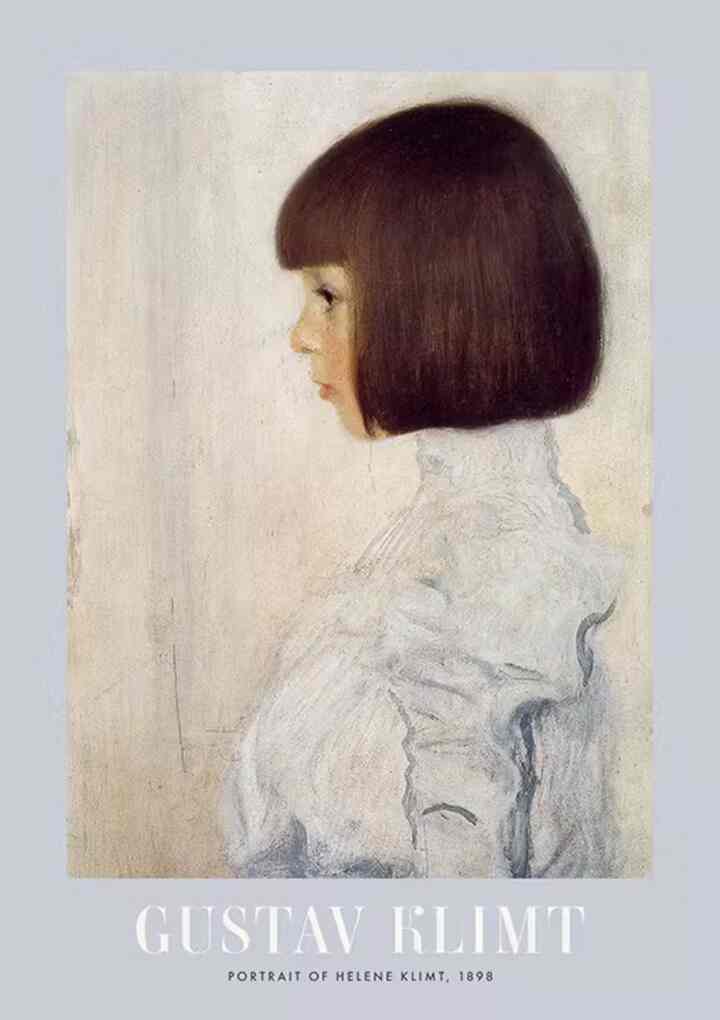 GUSTAV KLIMT - PORTRAIT OF HELENE KLIMT ポスター  
