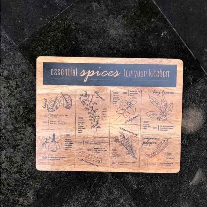 Wooden cutting board - Essential Spices