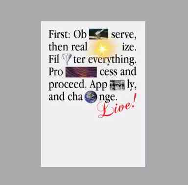 How to Live (White) MON Print