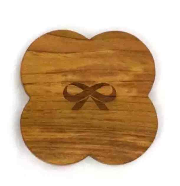 Clover Teak Coaster