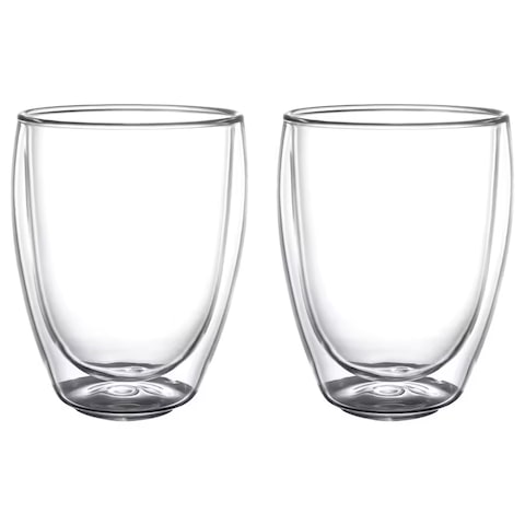 IKEA PASSERAD Double wall glass | Double Wall Optical Illusion Dish & Drinkware