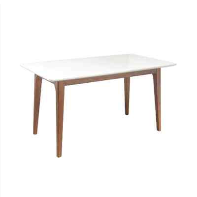 Hulla Meja Makan Extendable Putih