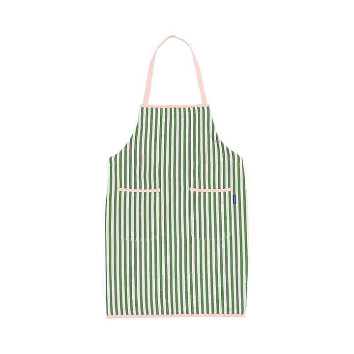 コットン エプロン グラスグリーン/ピンク