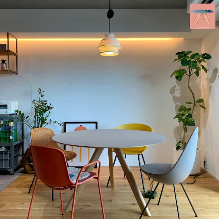 #ダイニングテーブル#丸テーブル