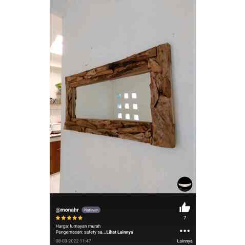 Kaca Dinding Persegi Panjang 80 x 60cm