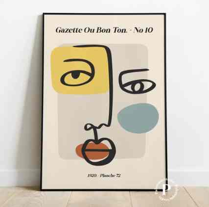 Wall Decor Gazette Ou Bon Ton Poster Frame Kayu