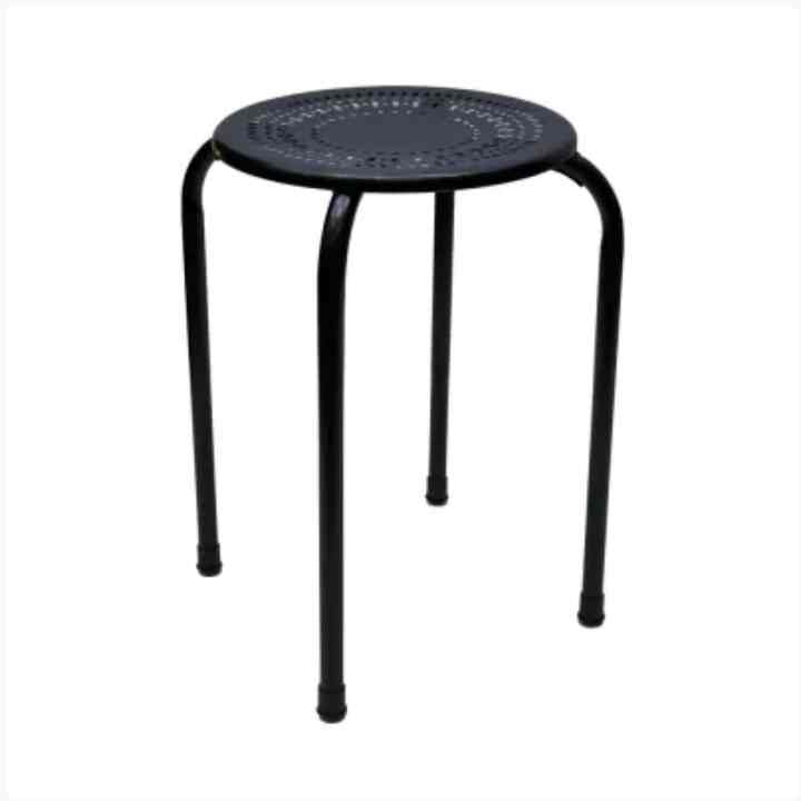 Soleil Bangku Metal - Hitam