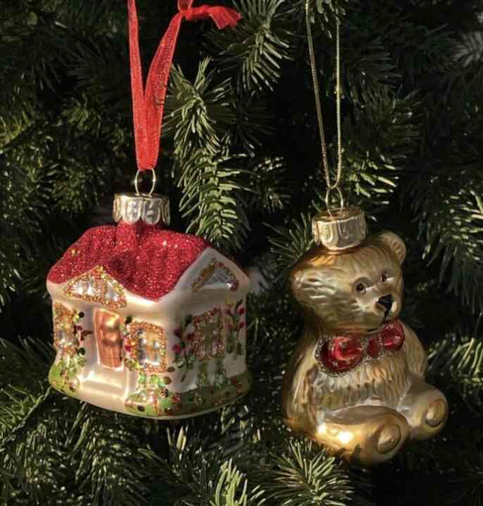 Xmas vintage sparkle ornament