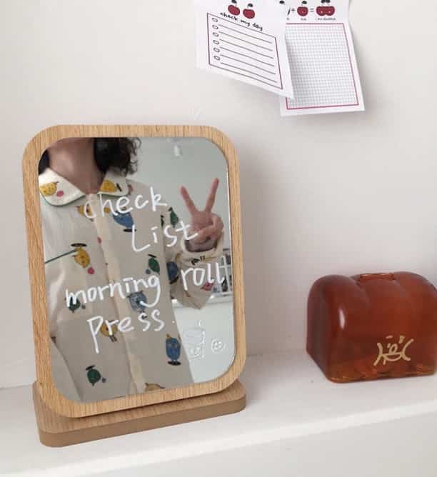 Aesthetic Wood Mirror